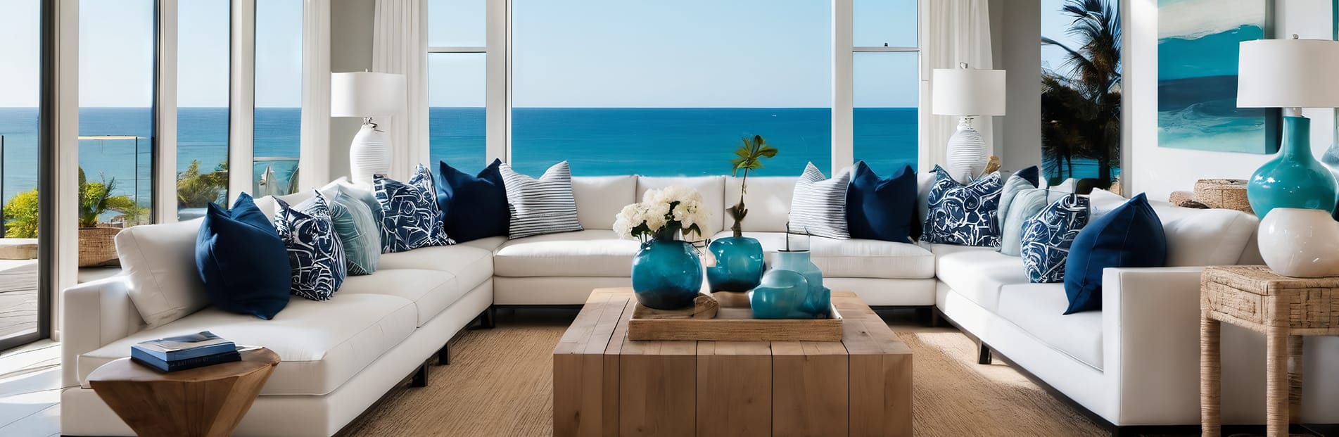 Coastal style home interior design