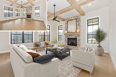 virtual staging of a living room